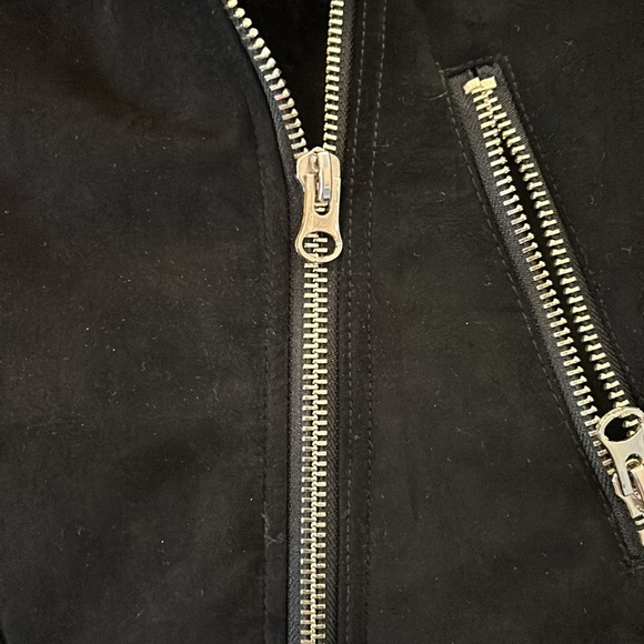 H&M Suede Biker Jacket Fur Lined - Picture 2 of 6